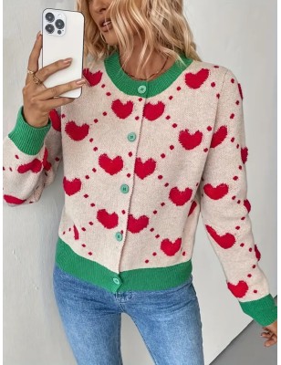 Cardigans motif cœur