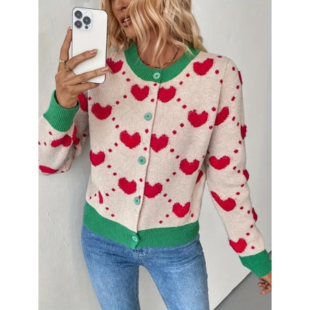 Cardigans motif cœur