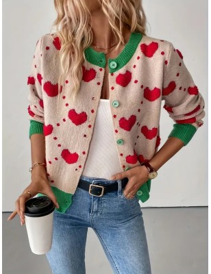 Cardigans motif cœur