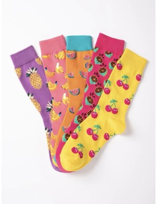 Chaussettes motif fruits