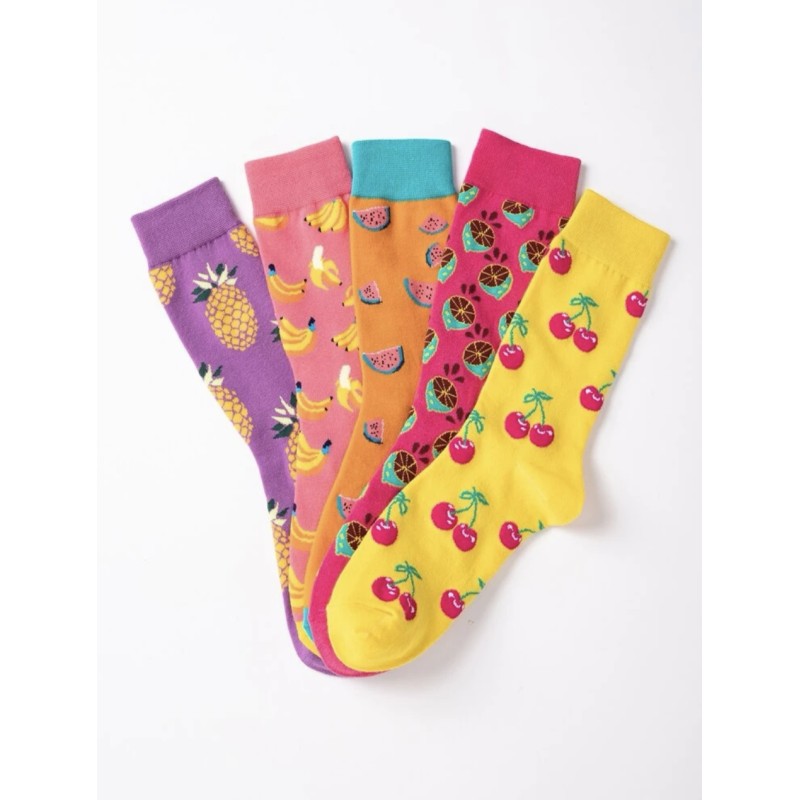 Chaussettes motif fruits