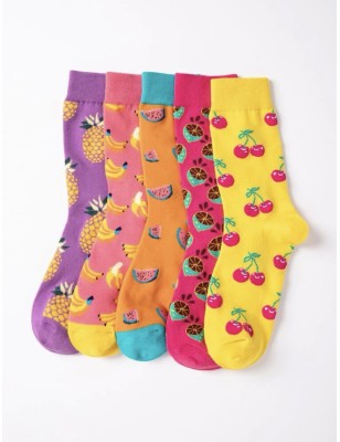 Chaussettes motif fruits