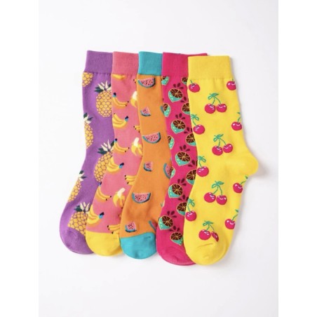 Chaussettes motif fruits