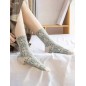 Chaussettes motif fleur