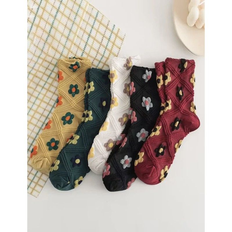 Chaussettes motif couleur