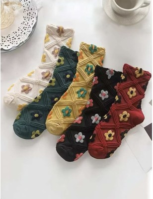 Chaussettes motif couleur