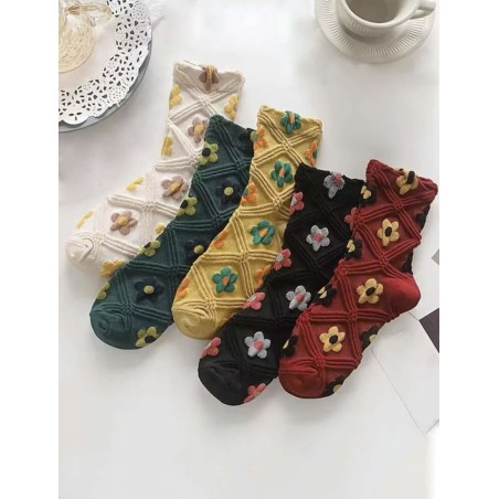 Chaussettes motif couleur