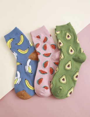 Chaussettes motif fruit