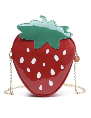 Sac à bandoulière motif fraise