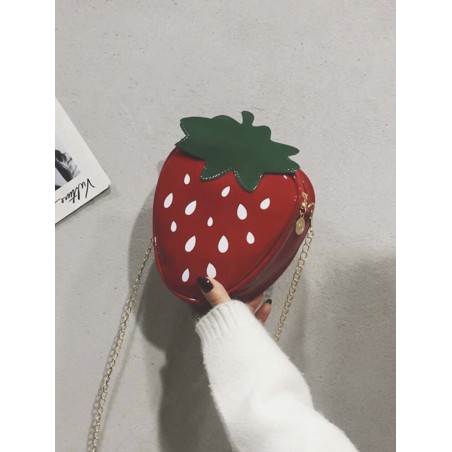 Sac à bandoulière motif fraise