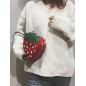 Sac à bandoulière motif fraise