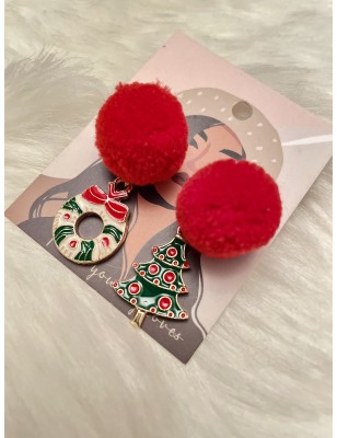 Boucles d’oreilles motif Noël