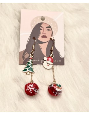 Boucles d’oreilles motif Noël