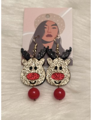 Boucles d’oreilles motif Noël