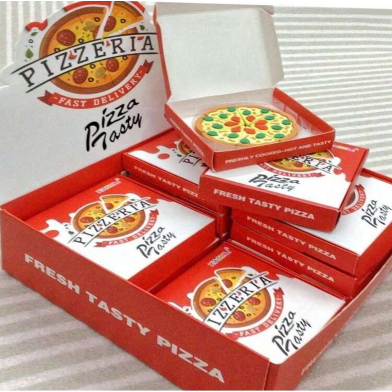 Gomme à crayon motif pizza
