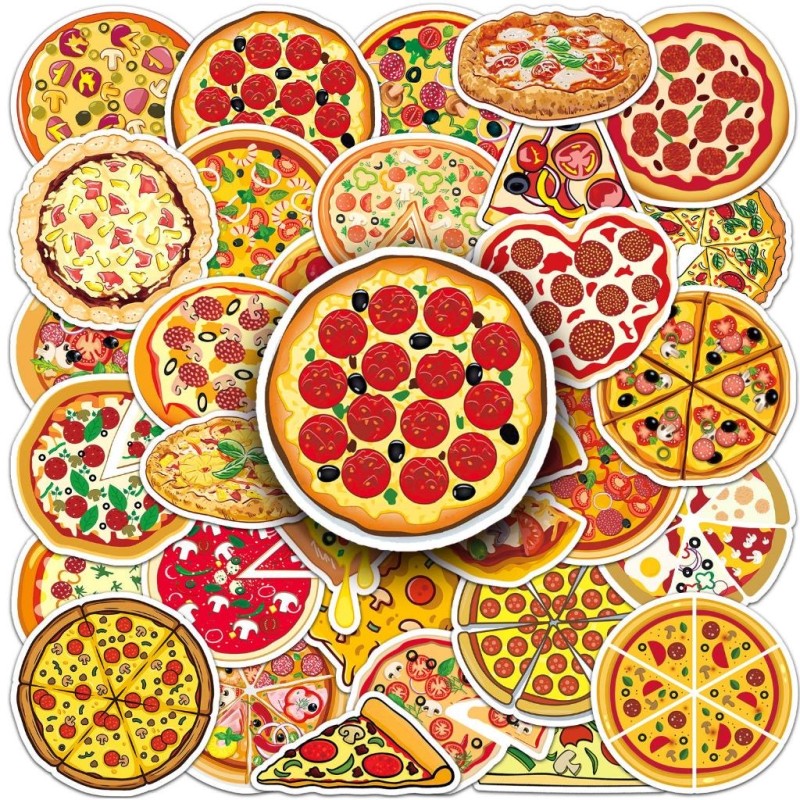 Random 10 pièce sticker pizza