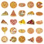 Random 10 pièce sticker pizza