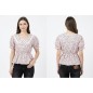 Top peplum motif fleurs